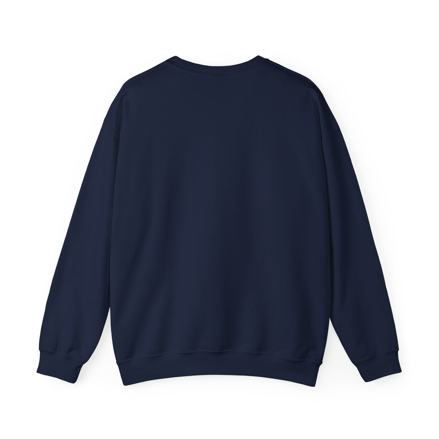 Minimal White Crewneck Sweatshirt — Clean Embroidered Chest Logo