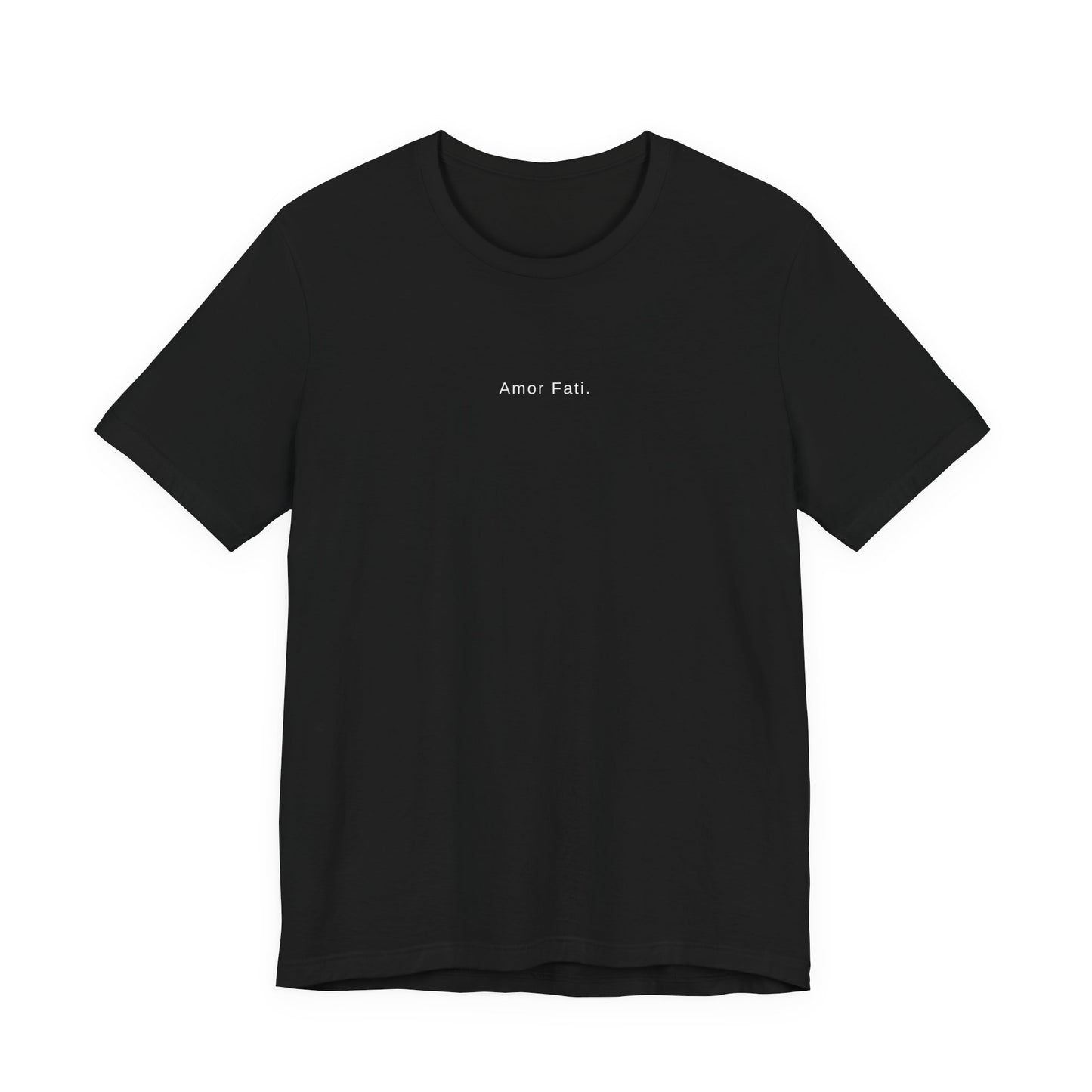 Minimal 'Amor Fati' White Tee — Inspirational Casual Shirt