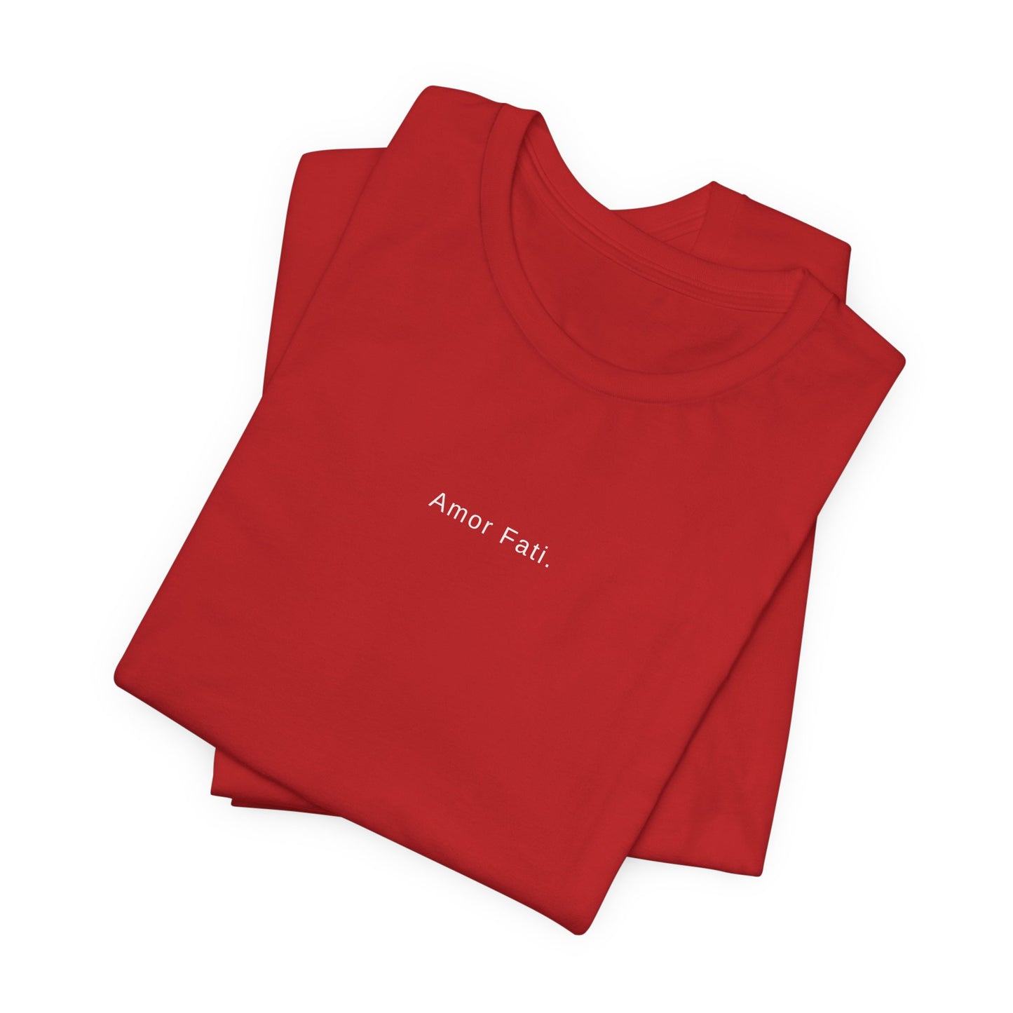 Minimal 'Amor Fati' White Tee — Inspirational Casual Shirt