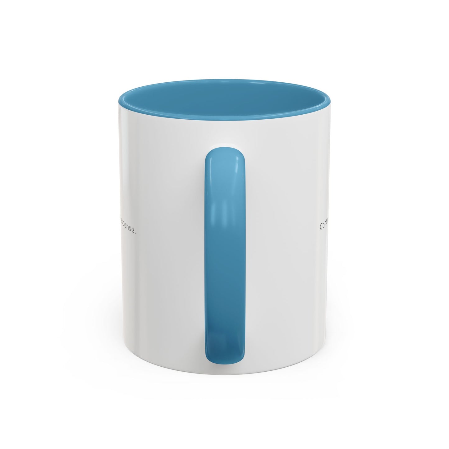 Accent Coffee Mug — "Control the Response." Minimalist Motivational Coffee Cup