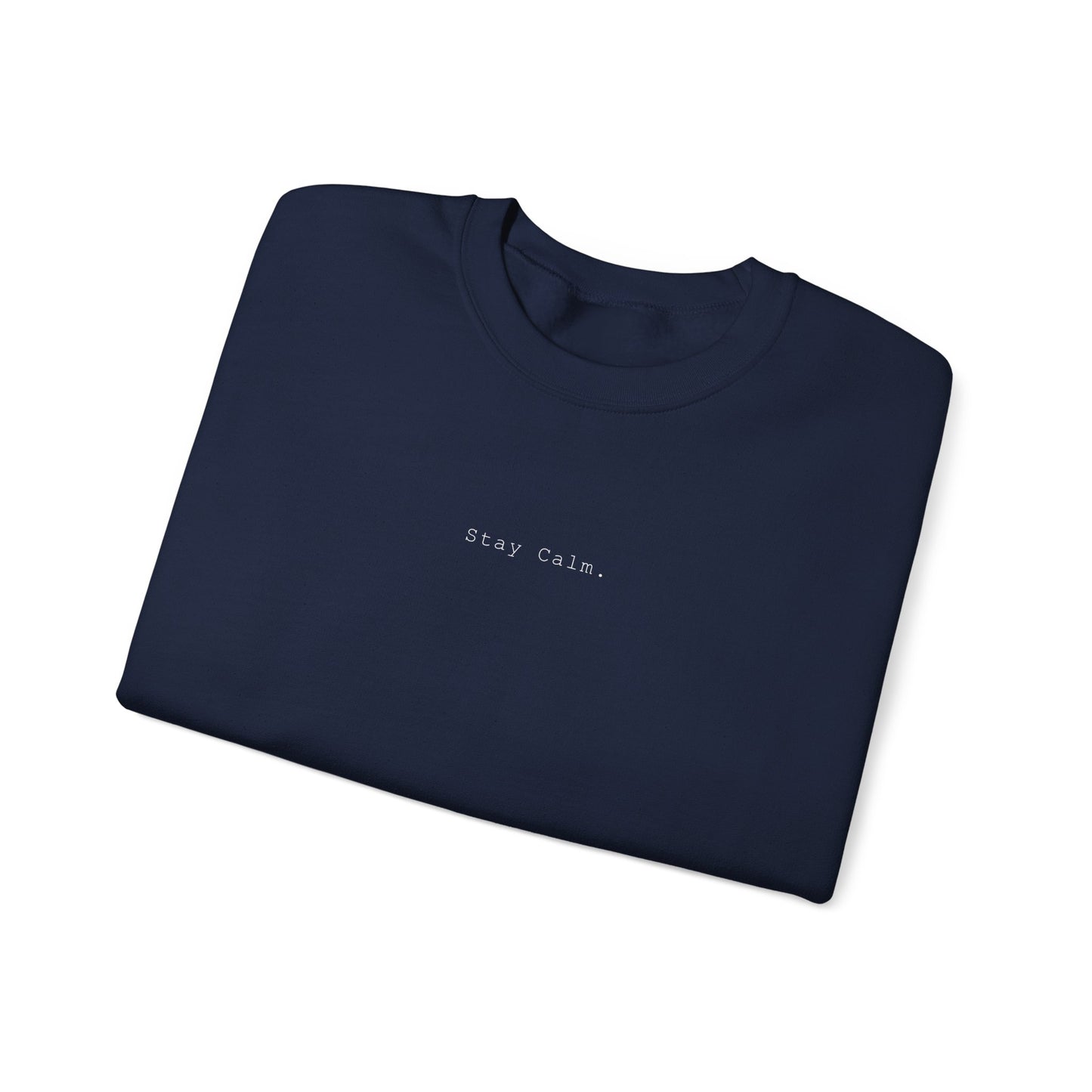 Minimal White Crewneck Sweatshirt — Clean Embroidered Chest Logo