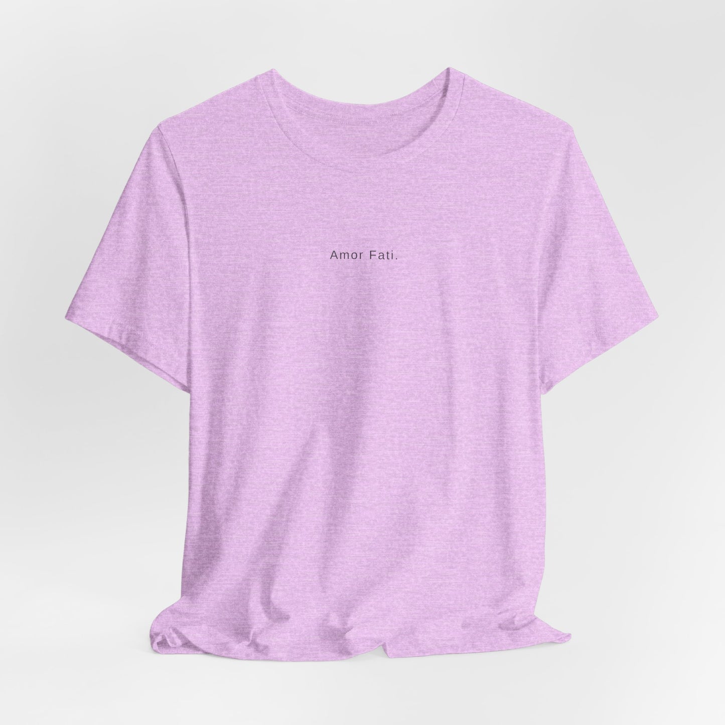 Minimal 'Amor Fati' White Tee — Inspirational Casual Shirt