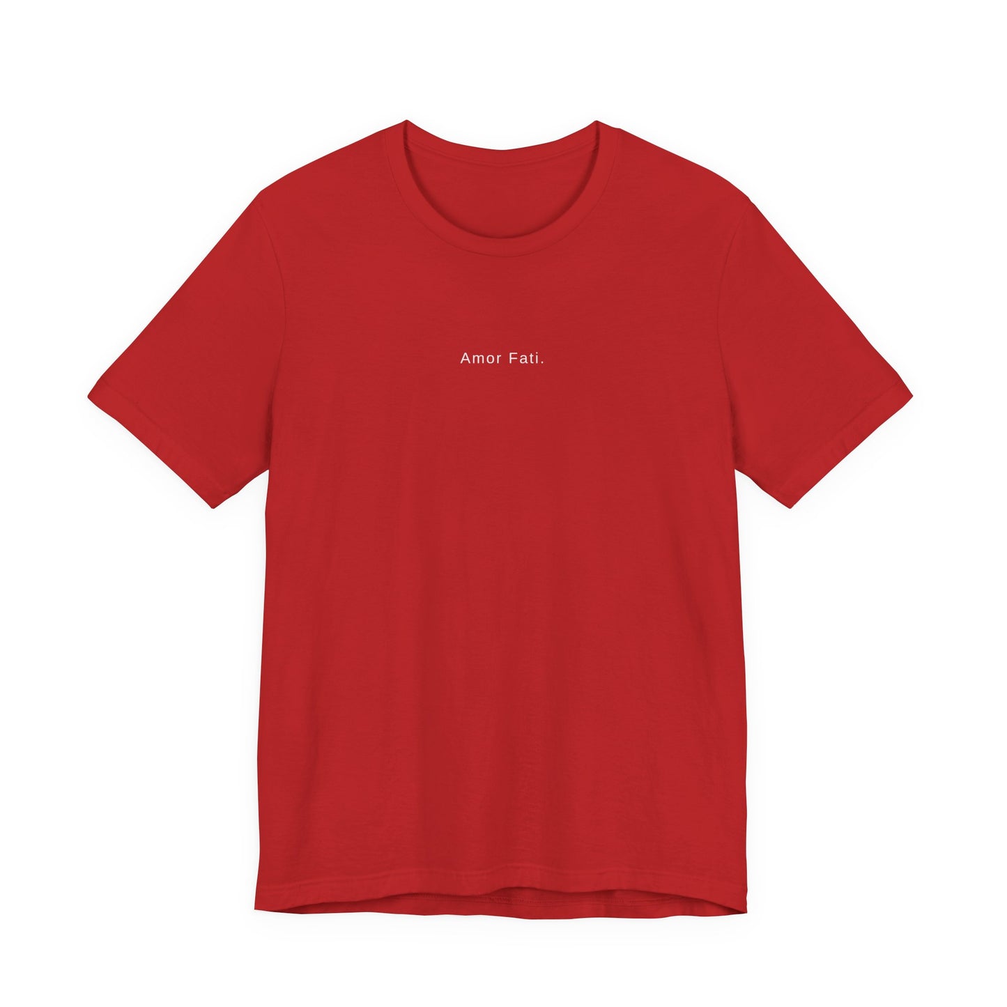Minimal 'Amor Fati' White Tee — Inspirational Casual Shirt