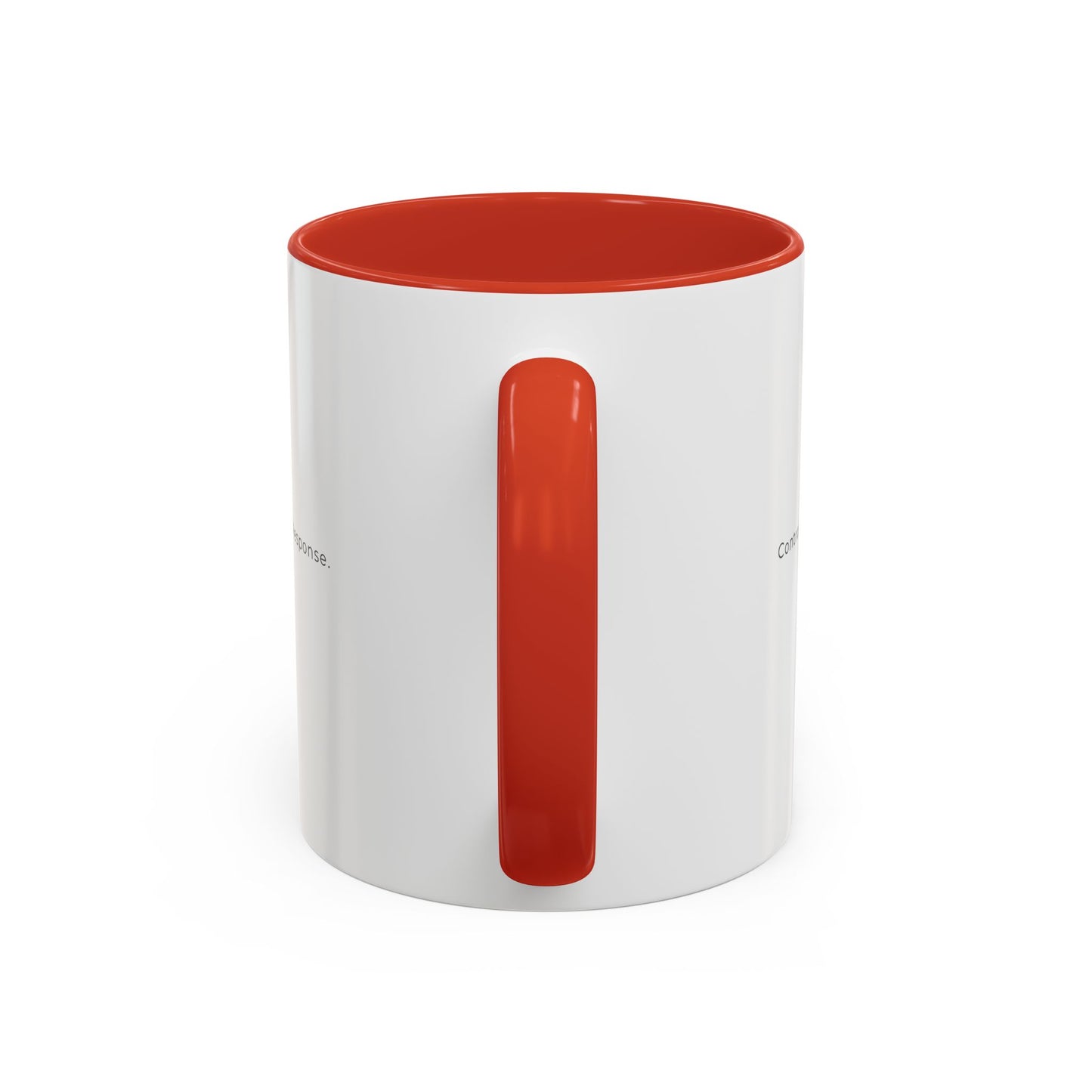 Accent Coffee Mug — "Control the Response." Minimalist Motivational Coffee Cup