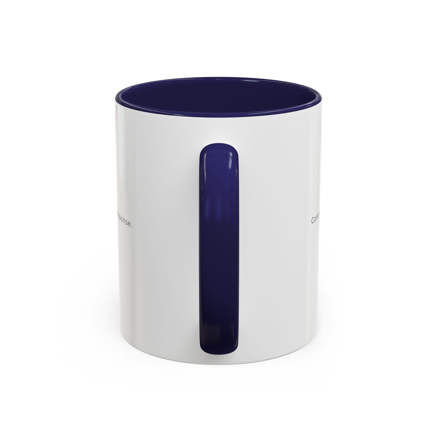 Accent Coffee Mug — "Control the Response." Minimalist Motivational Coffee Cup