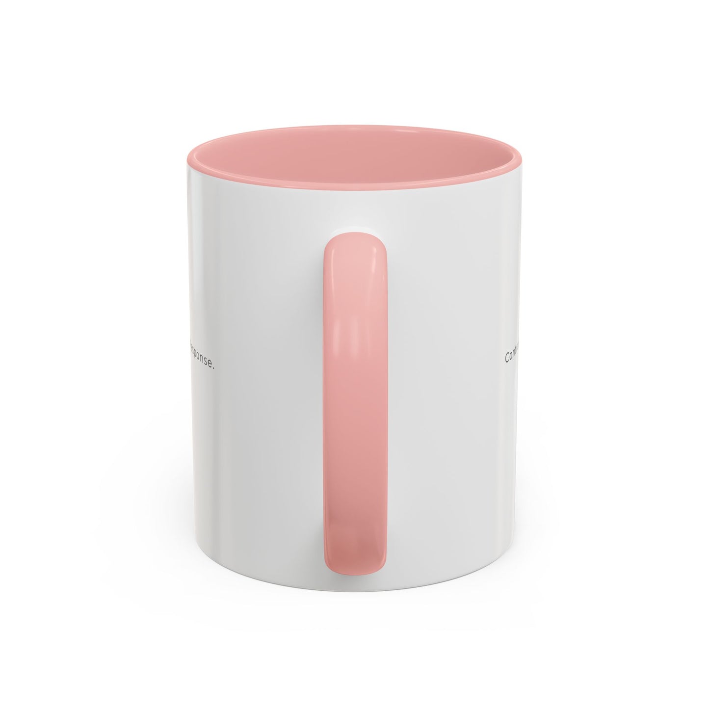 Accent Coffee Mug — "Control the Response." Minimalist Motivational Coffee Cup