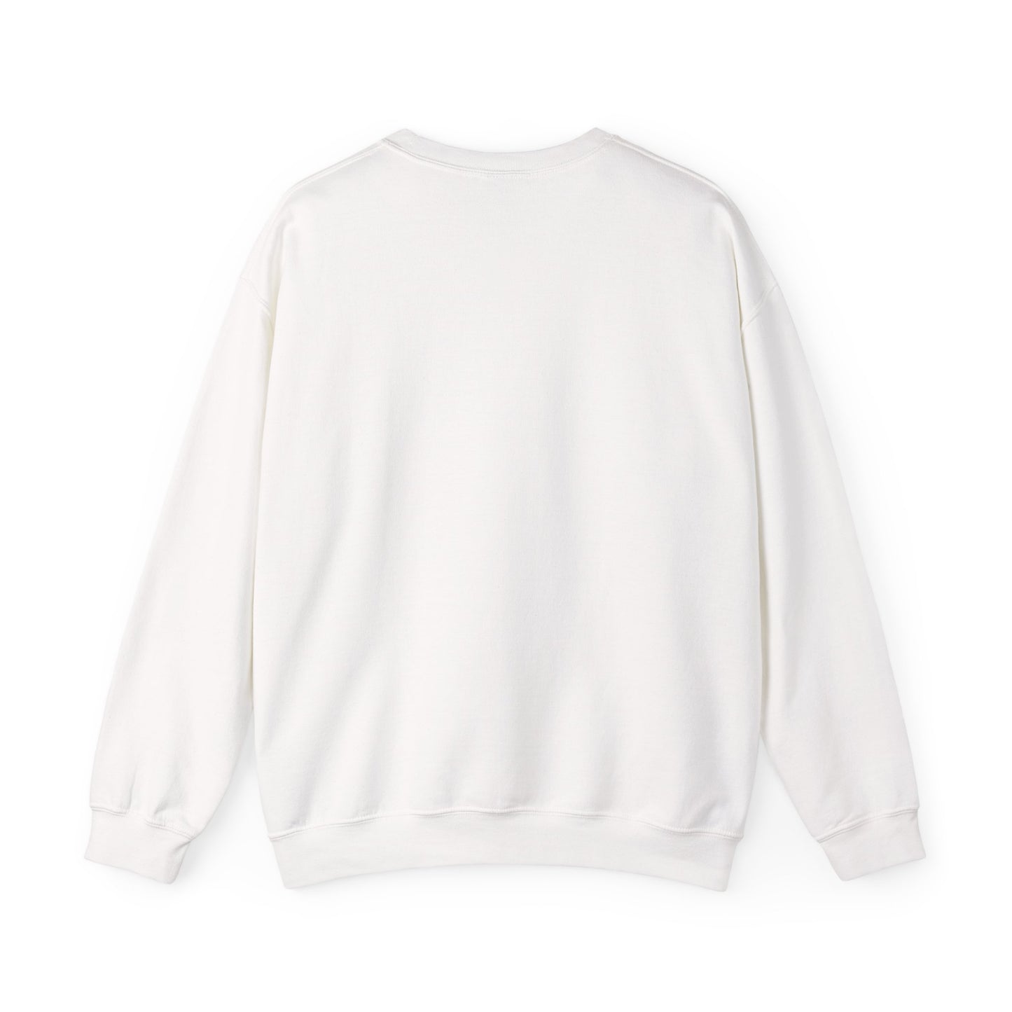 Minimal White Crewneck Sweatshirt — Clean Embroidered Chest Logo