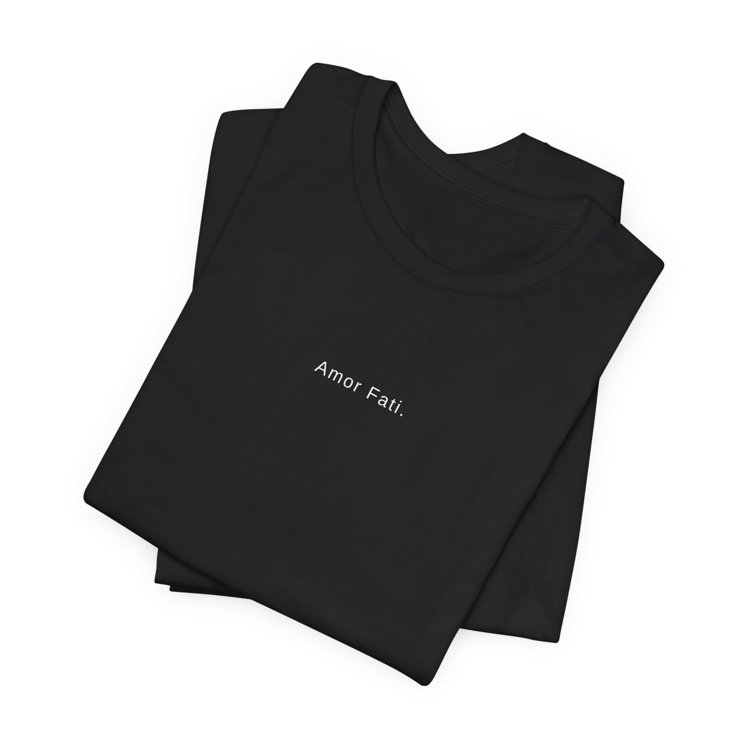Minimal 'Amor Fati' White Tee — Inspirational Casual Shirt