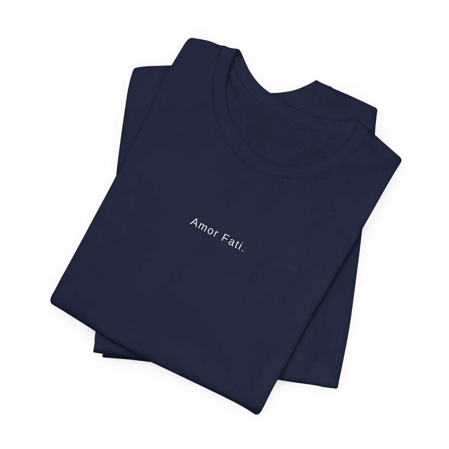 Minimal 'Amor Fati' White Tee — Inspirational Casual Shirt