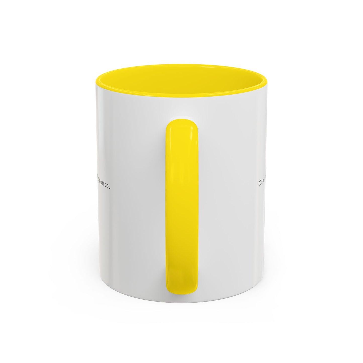 Accent Coffee Mug — "Control the Response." Minimalist Motivational Coffee Cup