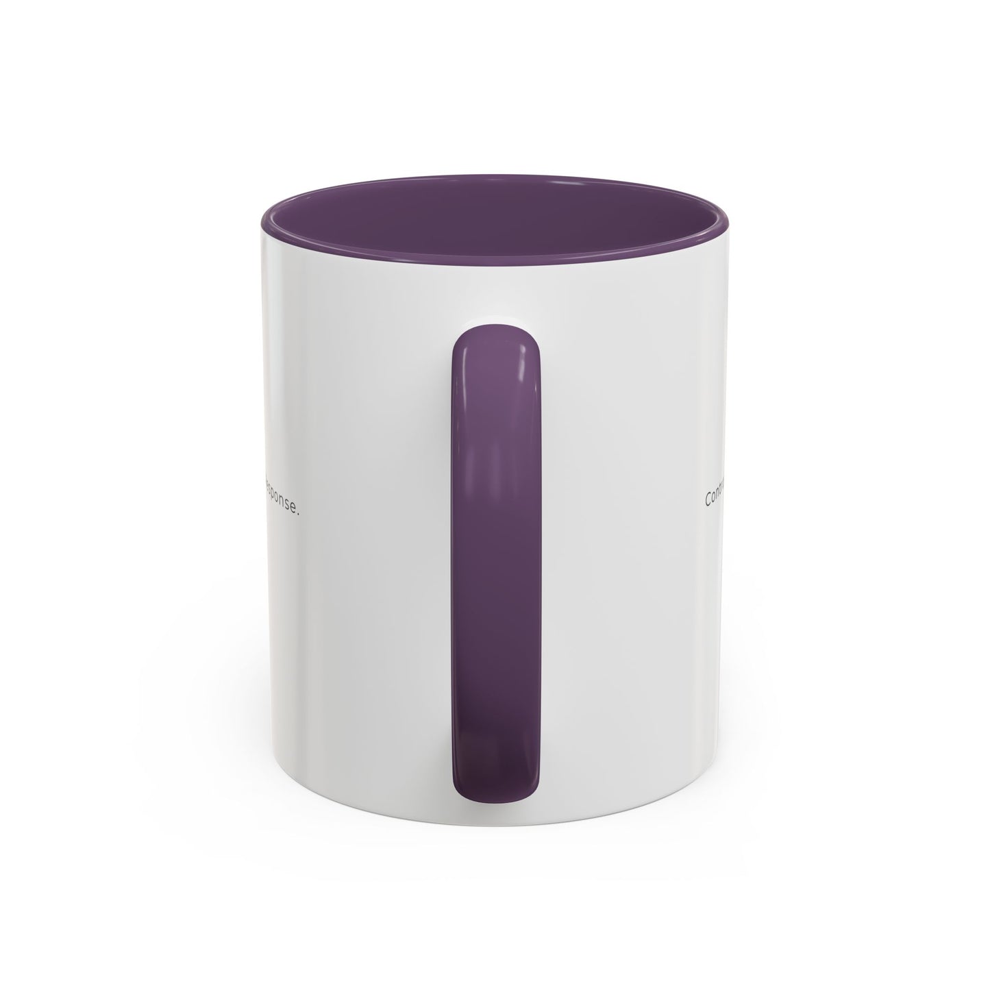 Accent Coffee Mug — "Control the Response." Minimalist Motivational Coffee Cup