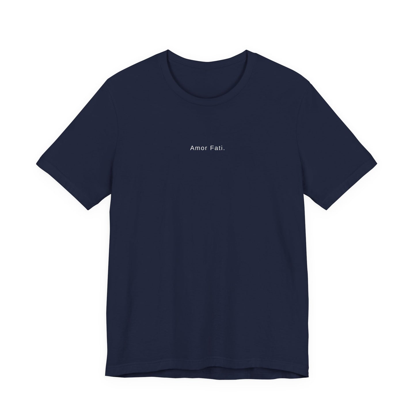 Minimal 'Amor Fati' White Tee — Inspirational Casual Shirt