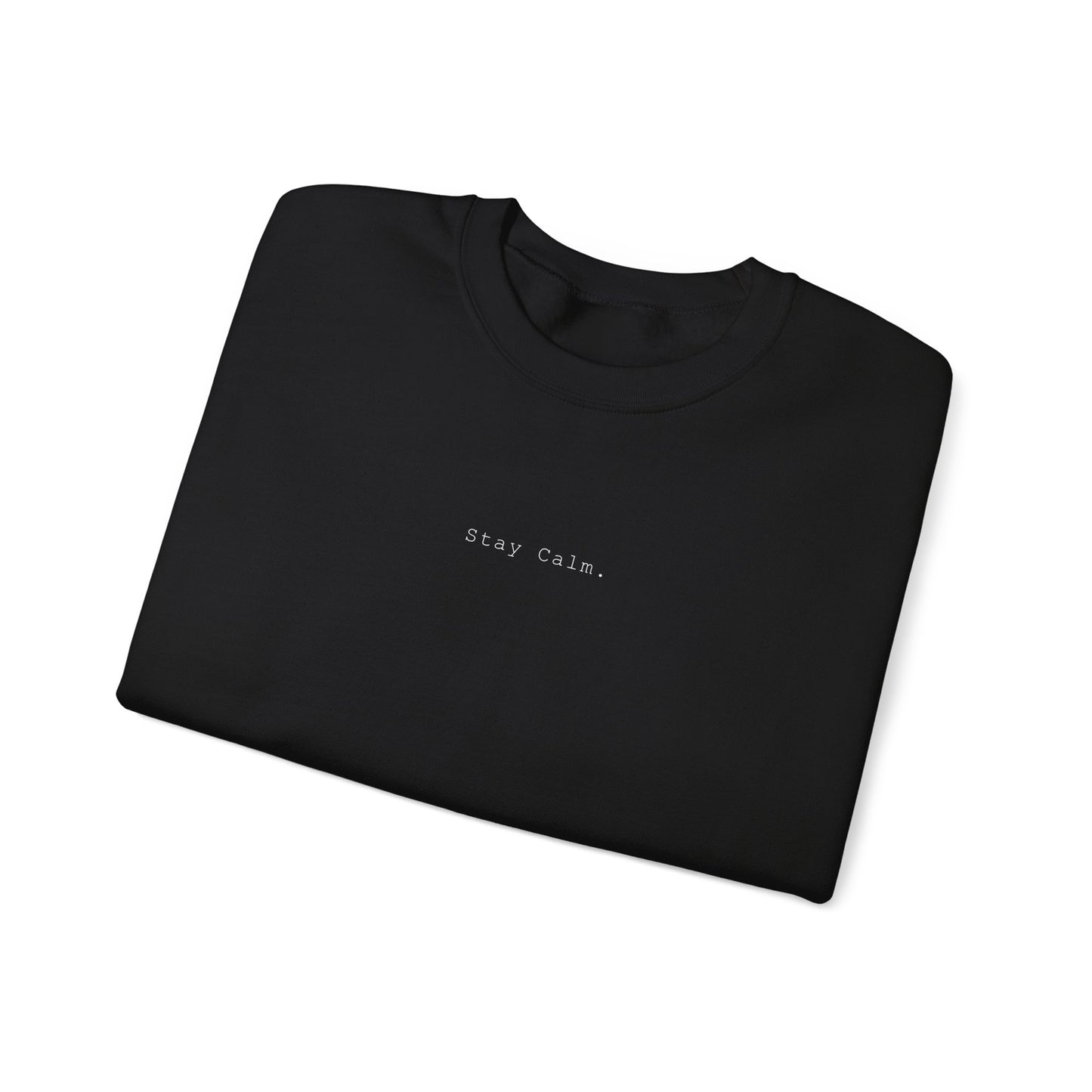 Minimal White Crewneck Sweatshirt — Clean Embroidered Chest Logo