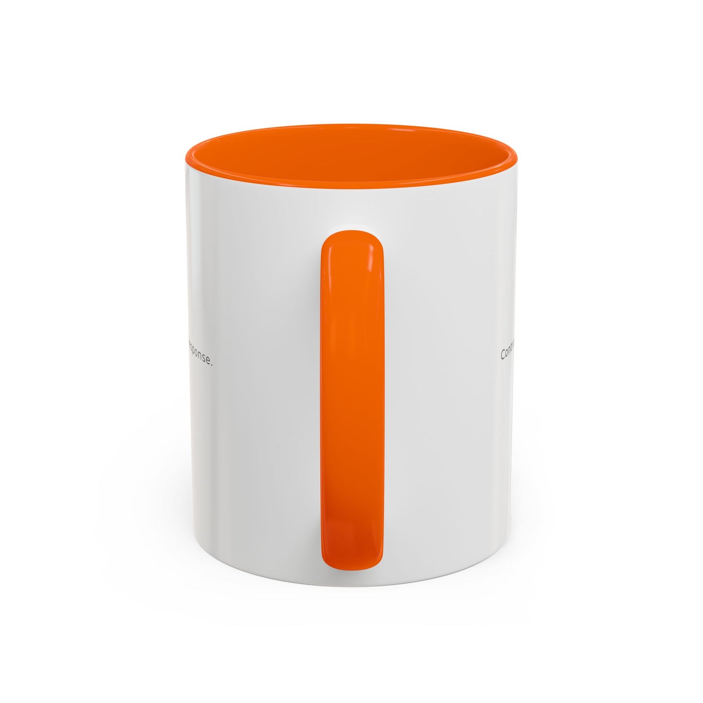 Accent Coffee Mug — "Control the Response." Minimalist Motivational Coffee Cup