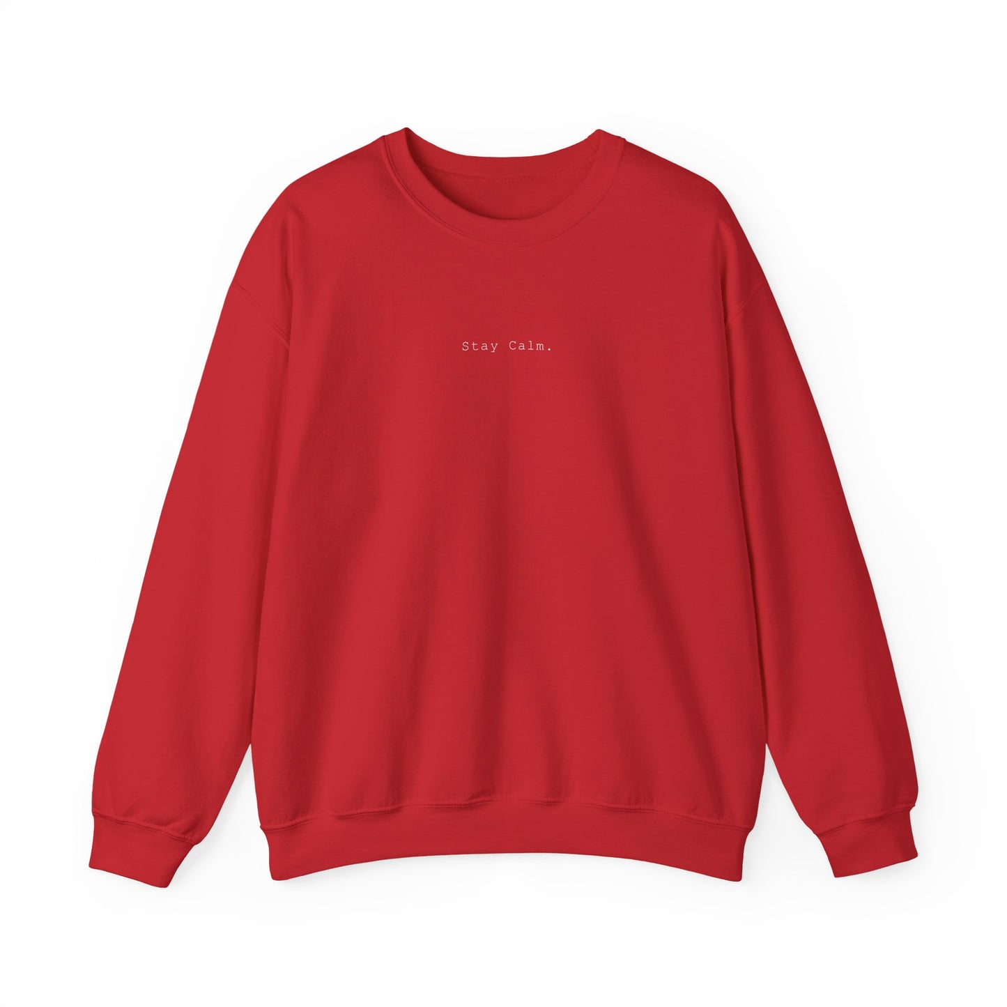 Minimal White Crewneck Sweatshirt — Clean Embroidered Chest Logo