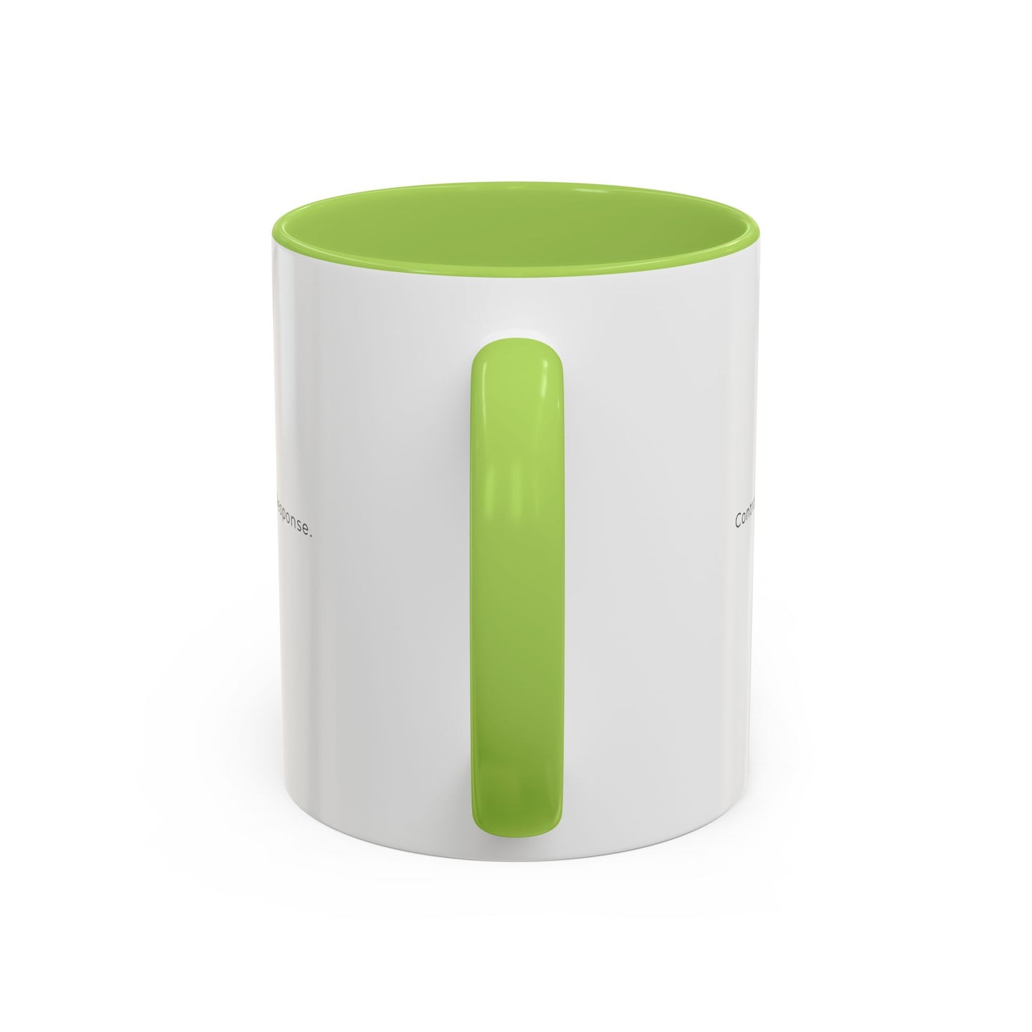Accent Coffee Mug — "Control the Response." Minimalist Motivational Coffee Cup