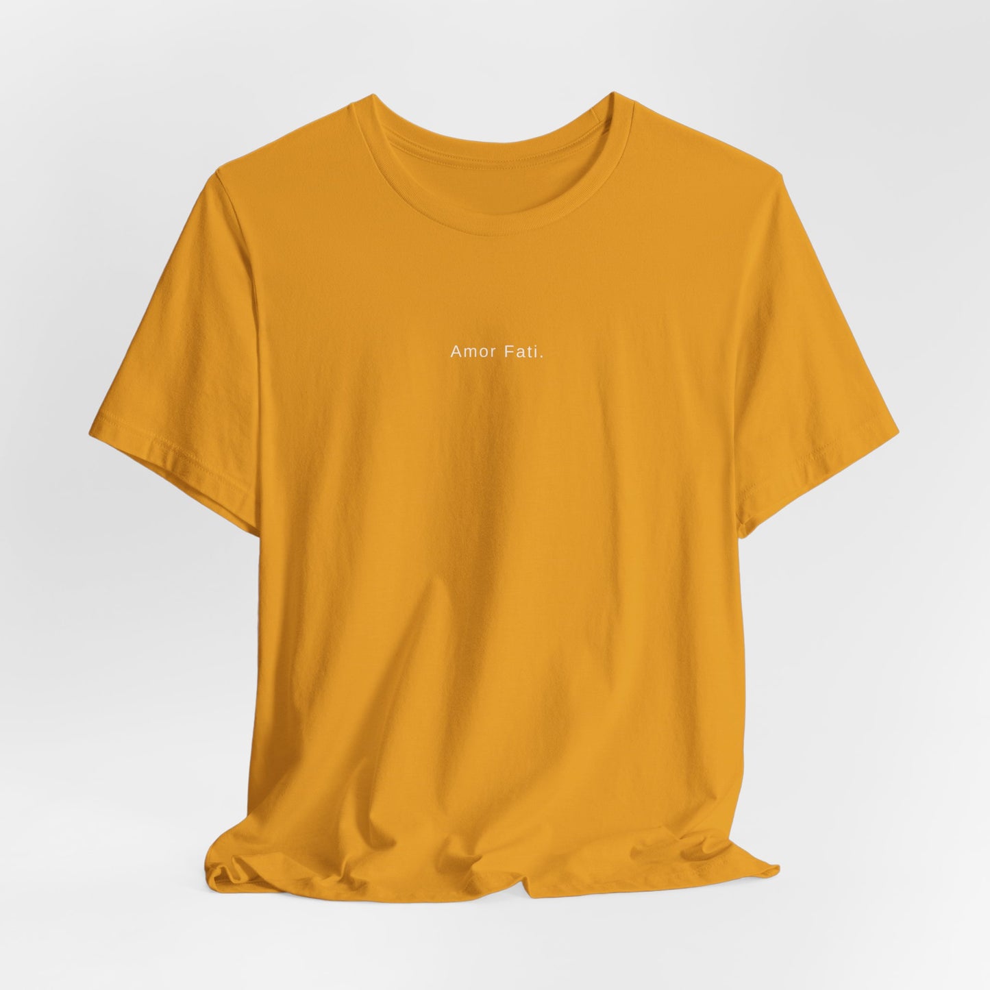 Minimal 'Amor Fati' White Tee — Inspirational Casual Shirt