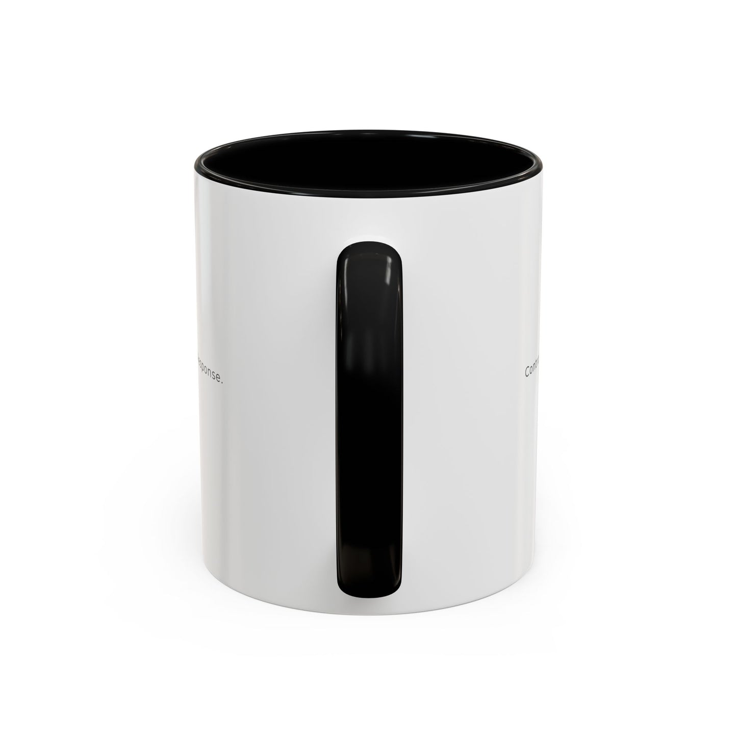 Accent Coffee Mug — "Control the Response." Minimalist Motivational Coffee Cup