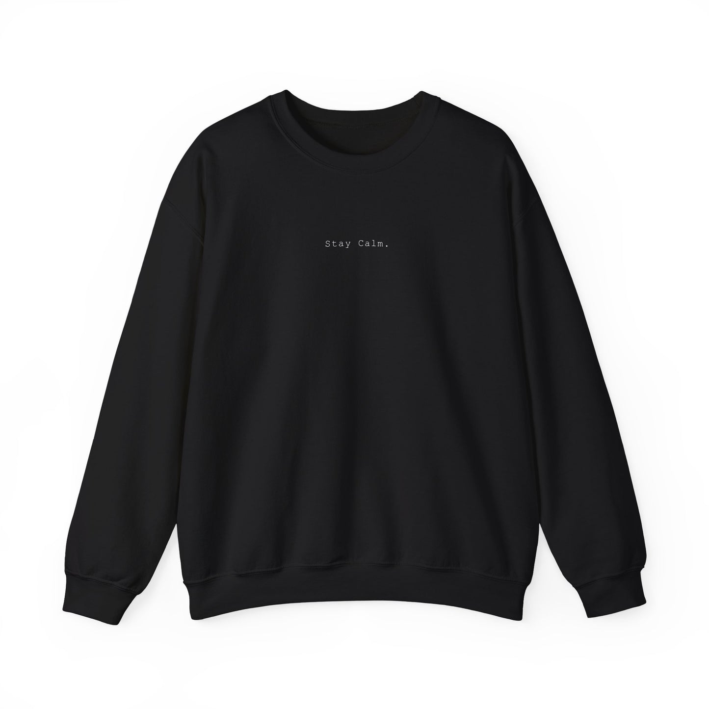 Minimal White Crewneck Sweatshirt — Clean Embroidered Chest Logo