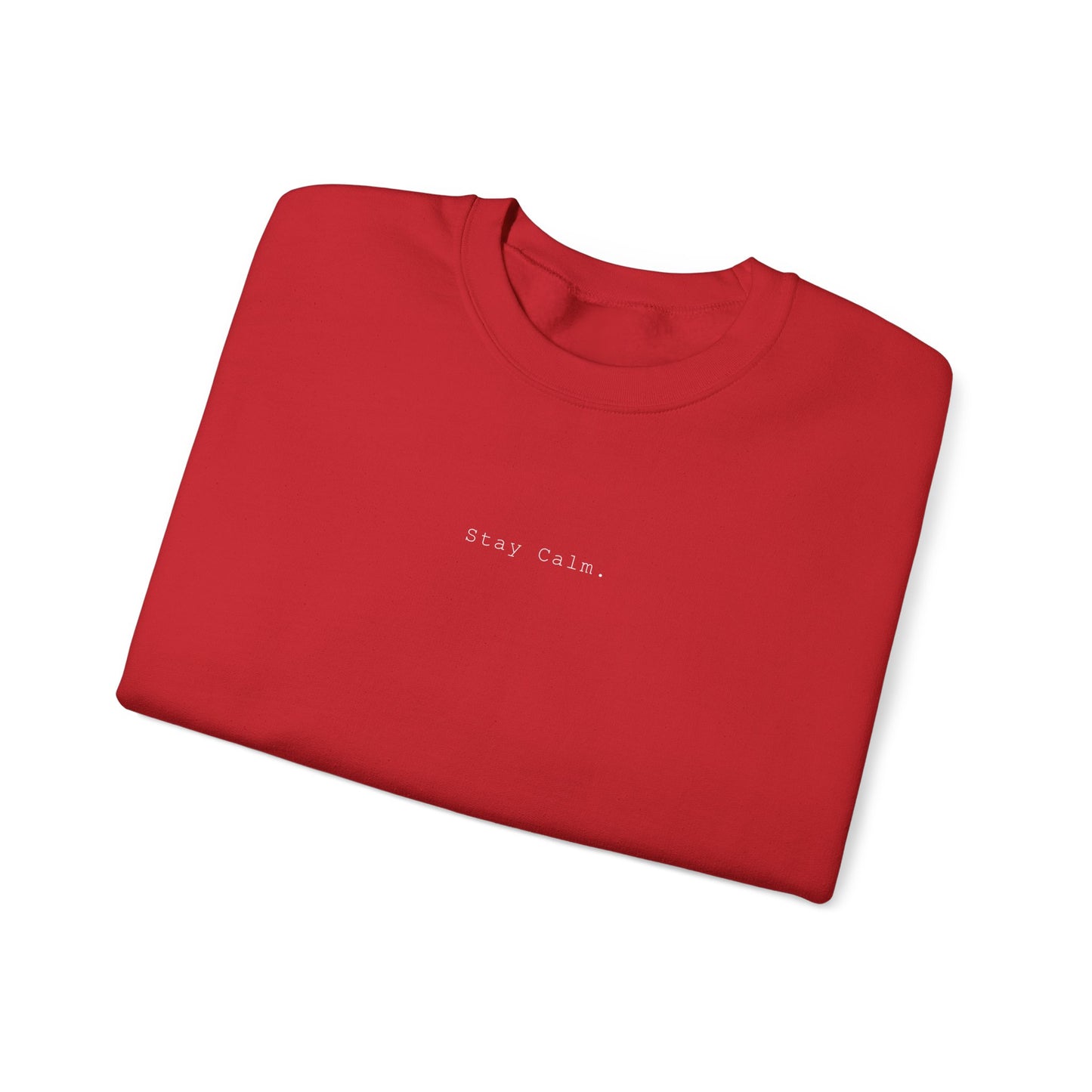 Minimal White Crewneck Sweatshirt — Clean Embroidered Chest Logo